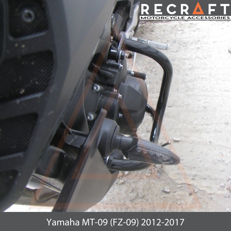 Kiiya-Auto Barre de protection moto Garde moteur crash noir for 2015-2018 Yamaha MT09 FZ09 FZ MT 09 FZ09 MT09 2016 2017 15-18 