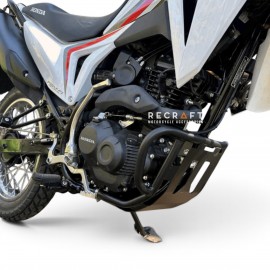 Crash bars reinforced with skid plate for Honda XR190L 2019-2026